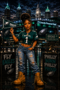 Woman’s “Ol’Head” brand Eagles heavy t-shirt