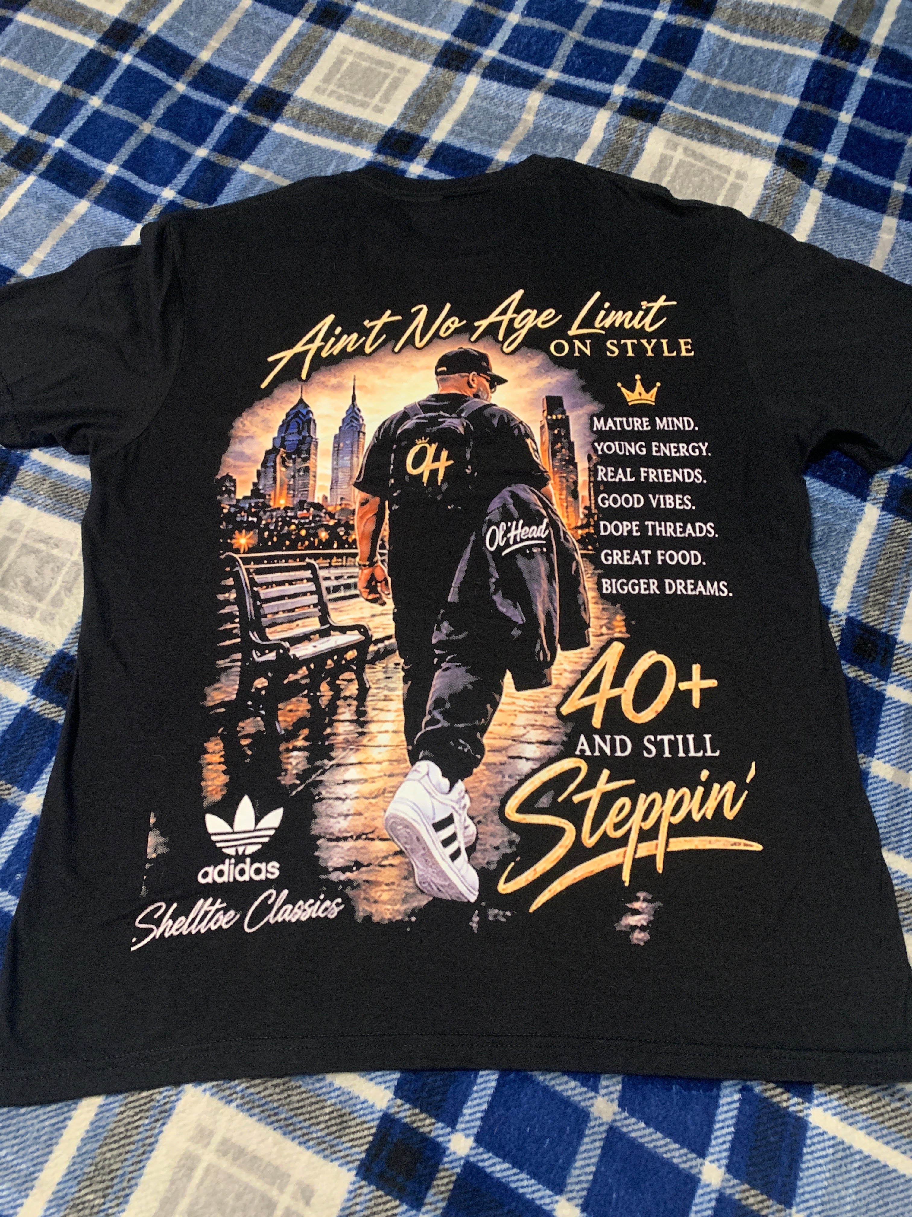 Ol’Head Black Heavy Tee with graphics