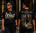 Ol’Head Woman’s Black Heavy Tee with graphics