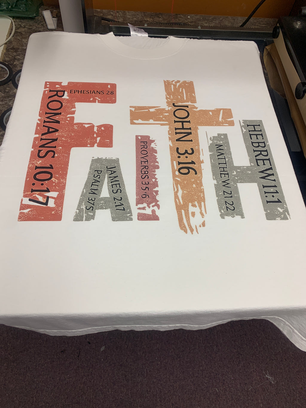 Heavy "Ol'Head"  FAITH Tee~Shirt / CROSS on the Back